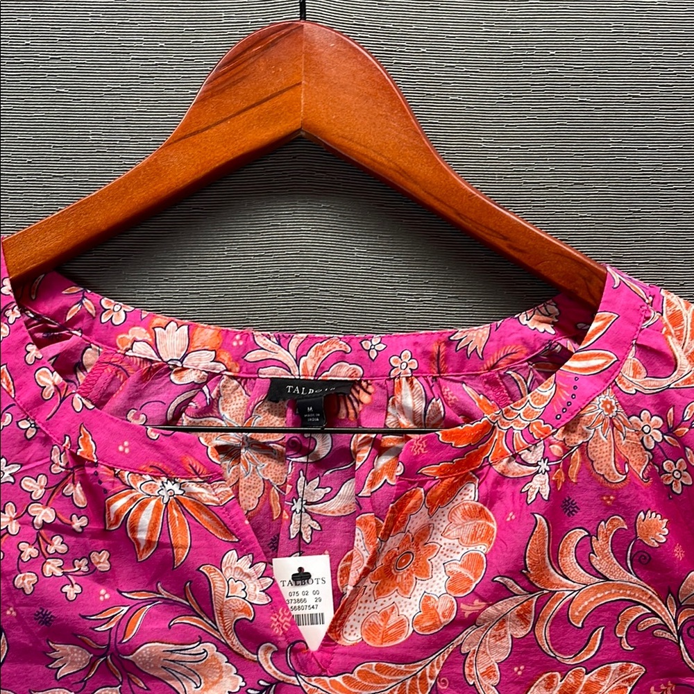 Talbots Pink Long Sleeve Relaxed Tunic - Picture 5 of 7